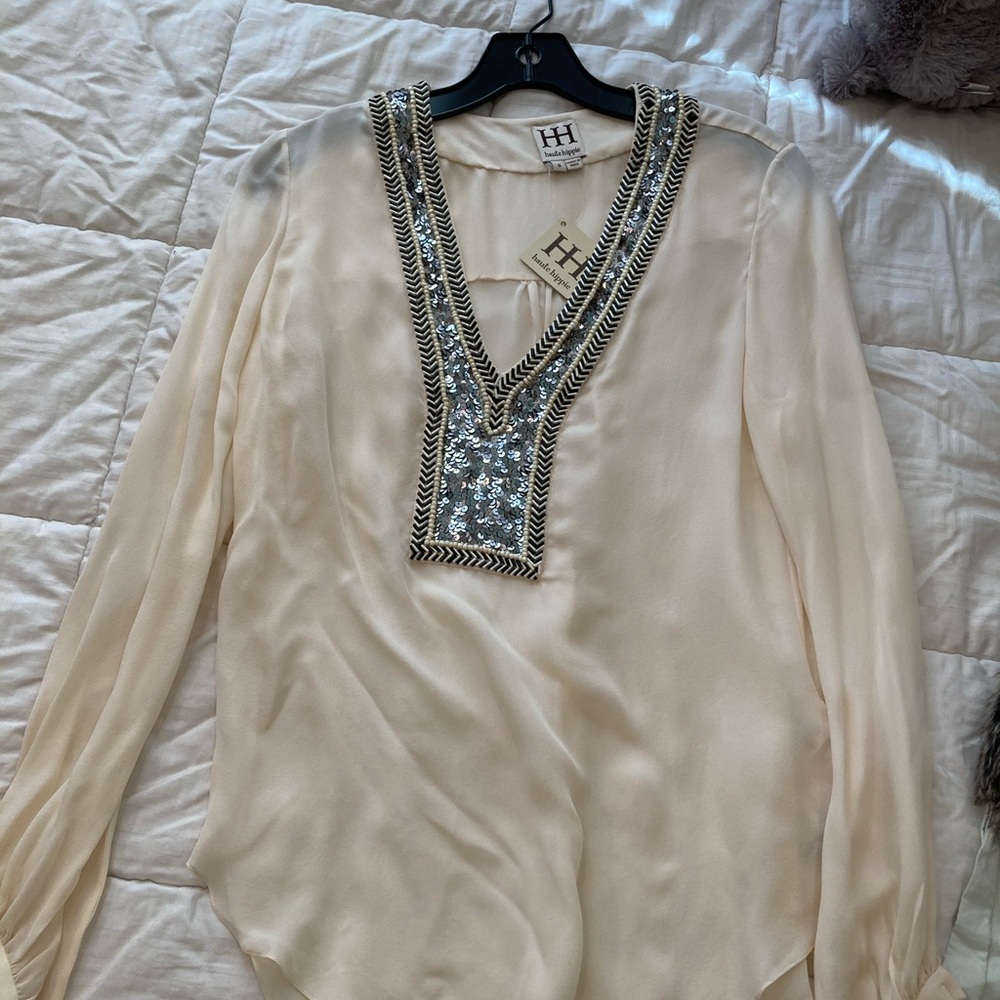 Haute Hippie Sequin Top